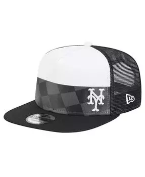Мужская черная кепка New York Mets Checkmate Trucker 9FIFTY Snapback New Era, черный