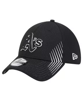 Мужская черная кепка Oakland Athletics Active Dash Mark 39THIRTY Flex New Era, черный