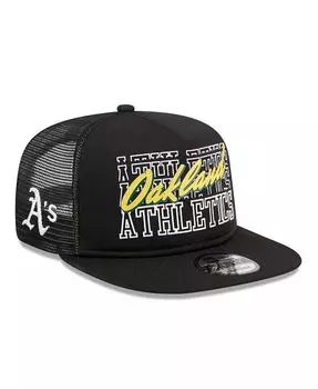 Мужская черная кепка Oakland Athletics Street Team с А-образной рамкой Trucker 9FIFTY Snapback New Era, черный