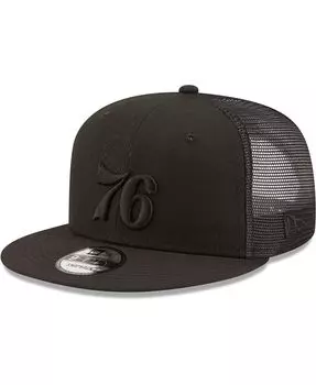 Мужская черная кепка Philadelphia 76ers Classic 9FIFTY Trucker Snapback New Era