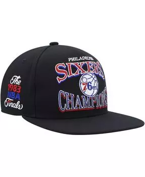 Мужская черная кепка Philadelphia 76ers из твердой древесины Classics SOUL Champions Era Diamond Snapback Hat Mitchell & Ness