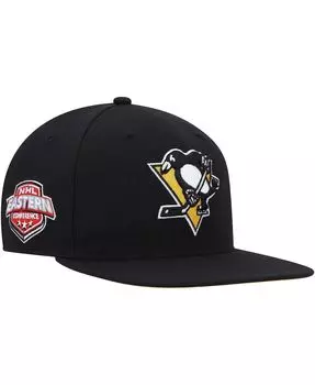 Мужская черная кепка Pittsburgh Penguins Sure Shot Captain Snapback '47 Brand