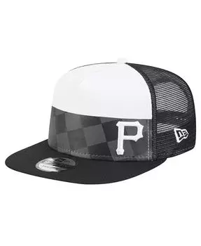 Мужская черная кепка Pittsburgh Pirates Checkmate Trucker 9FIFTY Snapback New Era, черный