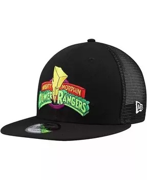 Мужская черная кепка Power Rangers 9FIFTY Snapback Trucker Hat New Era, черный