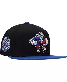 Мужская черная кепка Royal Philadelphia 76ers Side Core 2.0 Snapback Mitchell & Ness