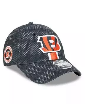Мужская черная кепка с эластичными кнопками Cincinnati Bengals 2024 Sideline 9FORTY New Era, черный