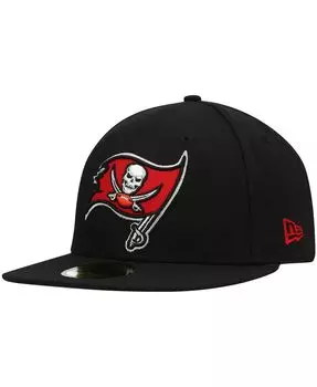 Мужская черная кепка с логотипом Tampa Bay Buccaneers Omaha 59Fifty New Era