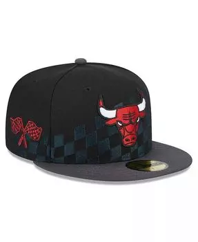 Мужская черная кепка с надписью Chicago Bulls NBA All-Star Game Rally Drive 59FIFTY в клетку 59FIFTY с короной 2024 года New Era, черный