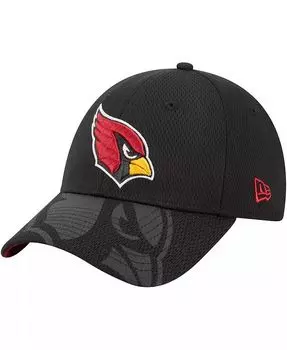Мужская черная кепка с регулируемым козырьком Arizona Cardinals 9Forty New Era, черный