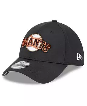 Мужская черная кепка San Francisco Giants 2023 Clubhouse 39THIRTY Flex Hat New Era