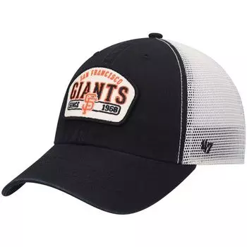 Мужская черная кепка San Francisco Giants Penwald Clean Up Trucker Snapback '47