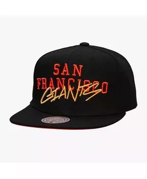 Мужская черная кепка San Francisco Giants Team с биркой Snapback Mitchell & Ness, черный