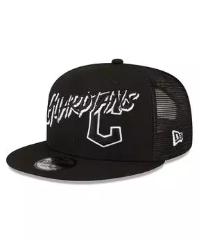 Мужская черная кепка Snapback Cleveland Guardians Street Trucker 9FIFTY New Era