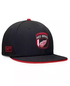 Мужская черная кепка Snapback для драфта НХЛ 2024 Detroit Red Wings Fanatics, черный