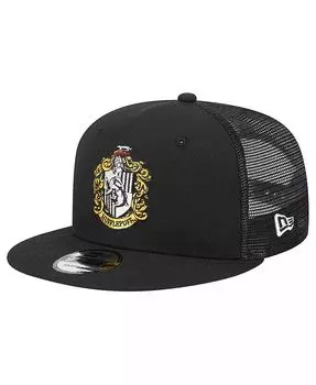 Мужская черная кепка Snapback Harry Potter Hufflepuff Trucker 9FIFTY Snapback New Era, черный