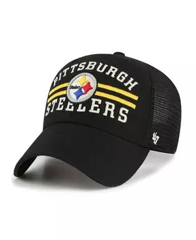 Мужская черная кепка Snapback Highpoint Trucker Clean Up Pittsburgh Steelers '47 '47 Brand