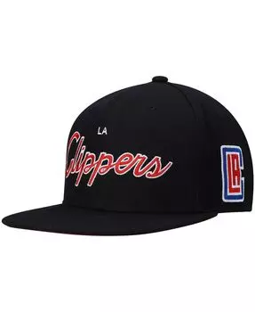 Мужская черная кепка Snapback LA Clippers Hardwood Classics Script 2.0 Mitchell & Ness