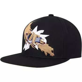 Мужская черная кепка Snapback Mitchell & Ness Philadelphia 76ers Paint By Numbers