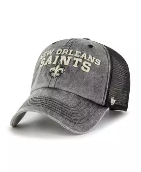 Мужская черная кепка Snapback New Orleans Saints Drumlin Trucker Clean Up '47 '47 Brand