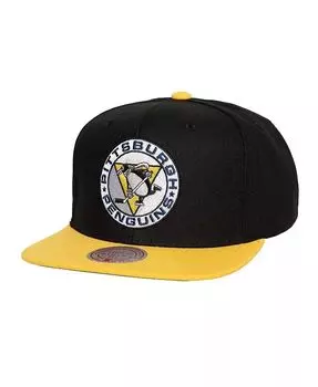 Мужская черная кепка Snapback Pittsburgh Penguins Core Team Ground 2.0 Mitchell & Ness, черный