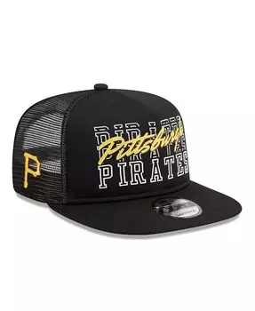 Мужская черная кепка Snapback Pittsburgh Pirates Street Team с А-образной рамкой Trucker 9FIFTY New Era, черный