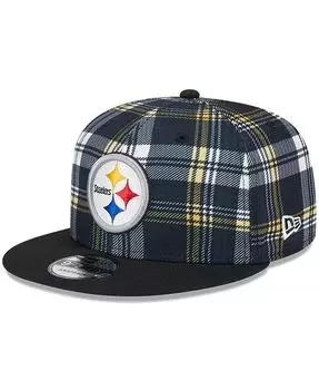 Мужская черная кепка Snapback Pittsburgh Steelers 2024 Sideline Statement 9FIFTY New Era, черный
