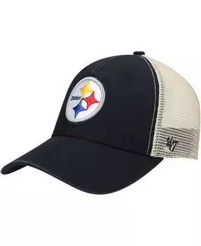 Мужская черная кепка Snapback Pittsburgh Steelers Flagship MVP '47 Brand