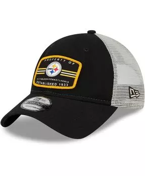 Мужская черная кепка Snapback Pittsburgh Steelers Property Trucker 9TWENTY New Era