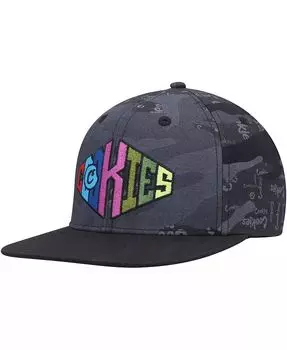 Мужская черная кепка Snapback с камуфляжным принтом Cookies, черный