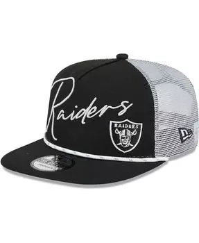 Мужская черная кепка Snapback с логотипом Las Vegas Raiders Golfer 9FIFTY New Era