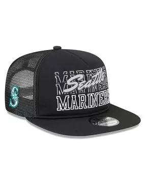 Мужская черная кепка Snapback Seattle Mariners Street Team с А-образной рамой Trucker 9FIFTY New Era