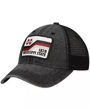 Мужская черная кепка Snapback Trucker Snapback Sun & Bars Mississippi State Bulldogs Legacy Athletic