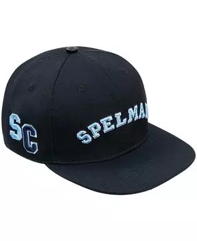 Мужская черная кепка Spelman College Jaguars с арочным логотипом Evergreen Snapback Pro Standard