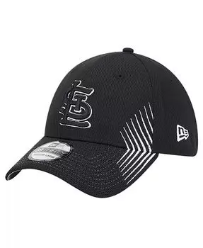 Мужская черная кепка St. Louis Cardinals Active Dash Mark 39THIRTY Flex New Era, черный