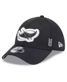 Мужская черная кепка Tampa Bay Rays 2024 Clubhouse 39THIRTY Flex Fit New Era, черный