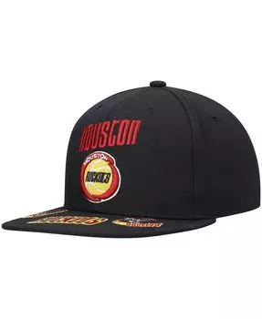 Мужская черная классическая кепка Snapback Houston Rockets из твердой древесины с загрузкой спереди Mitchell & Ness