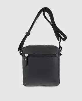 Мужская черная кожаная сумка через плечо на молнии El Potro, черный