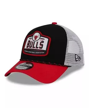 Мужская черная, красная кепка Chicago Bulls A-Frame 9FORTY Trucker Hat New Era, черный