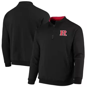Мужская черная куртка Colosseum Rutgers Scarlet Knights Tortugas с молнией на четверть с логотипом, цвет Rut Black