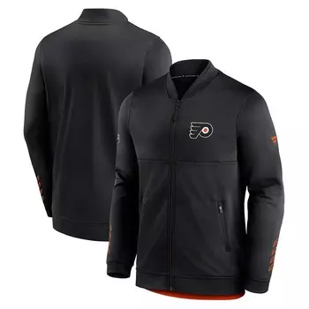 Мужская черная куртка Fanatics с молнией во всю длину для раздевалки Philadelphia Flyers, цвет Fly Black