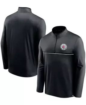 Мужская черная куртка la clippers starting line с молнией на четверть молнии Fanatics, черный