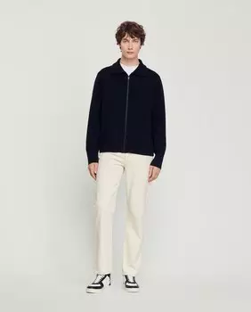 Мужская черная куртка на молнии Sandro, черный