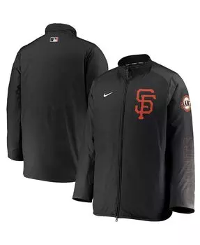 Мужская черная куртка san francisco giants authentic collection team dugout с молнией во всю длину Nike, черный