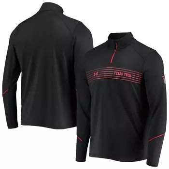 Мужская черная легкая куртка Texas Tech Red Raiders Sideline Performance с молнией на четверть Under Armour