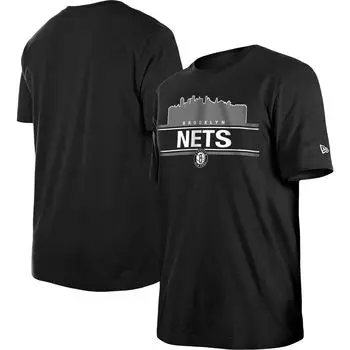 Мужская черная локализованная футболка Brooklyn Nets New Era