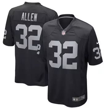 Мужская черная майка для пенсионеров Marcus Allen Las Vegas Raiders Game Nike