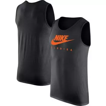 Мужская черная майка Florida Gators Futura Performance с круглым вырезом Nike