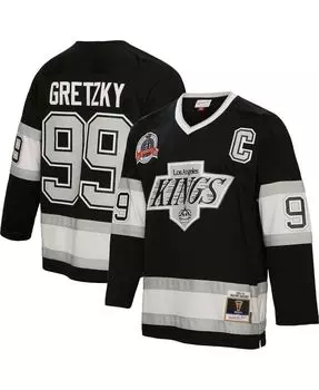Мужская черная майка игрока Los Angeles Kings 1992 с Уэйном Гретцки Blue Line Mitchell & Ness