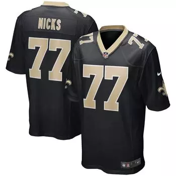 Мужская черная майка игрока пенсионера Carl Nicks New Orleans Saints Game Nike