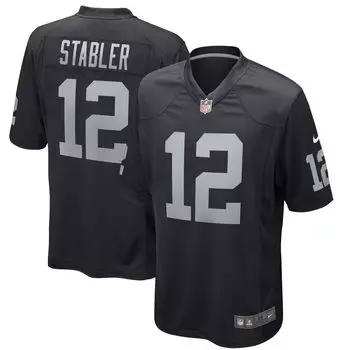 Мужская черная майка Кена Стейблера Las Vegas Raiders Game Retired Player Nike